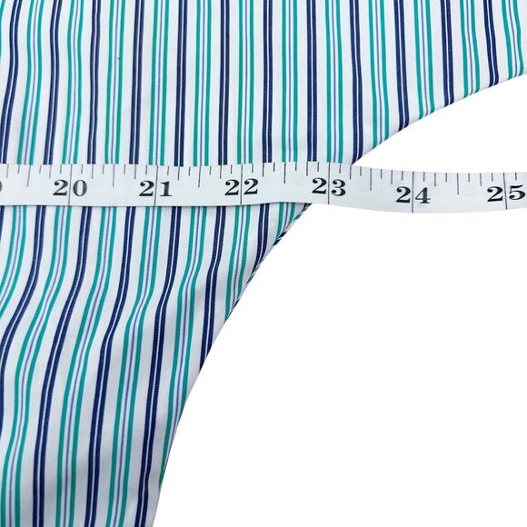 Lauren Ralph Lauren Striped Button-Up Shirt with Waist Tie Size Large - Picture 10 of 16